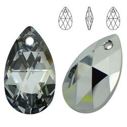 6106 MM 16 Swarovski Pear-shaped LIGHT CHROME LTCH