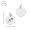 CL-590 SAGITTARIUS Zodiac Pendant 9,0 mm Sterling Silver 925