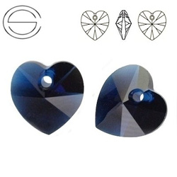 6228 MM 18 Swarovski Heart DARK INDIGO