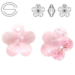 6744 MM 14 Swarovski Flower LIGHT ROSE