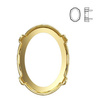 4122/S MM 14 Swarovski Oval Rivoli - Gold