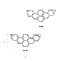 CL-470 HONEYCOMB Pendant 32,0 mm Sterling Silver 925