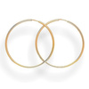 Silver hoop earrings 5 cm - silver 925 gold plated