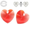 6228 MM 18 Swarovski Heart PADPARADSCHA