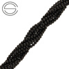 KN-RS-2,0 ONBL Natural stone - round smooth - BLACK ONYX - Strand