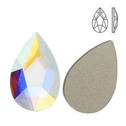 2303 MM 8 Swarovski Pear Flat Back Crystal AB F