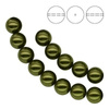 PRECIOSA 131-10-011 Round Pearl Maxima 12 mm DARK GREEN 1 pkg. = 30 pcs.