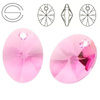 6028 MM 12 Swarovski Oval ROSE