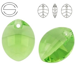 6734 MM 14 Swarovski Pure Leaf PERIDOT