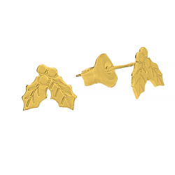 SZTZ-747 Silver earrings HOLLY - Sterling Silver 925 Gold Plated