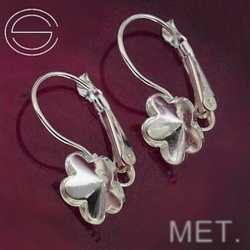 BAM-55  Metal Leverbacks Silver Plated