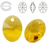 6028 MM 12 Swarovski Oval SUNFLOWER