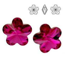 4744 MM 6 Swarovski Flower FUCHSIA F