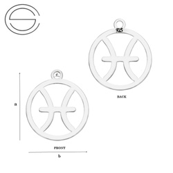 CL-685 Zawieszka zodiak RYBY - Srebro 925