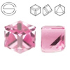 4841 MM 8 Swarovski Cube LIGHT ROSE CAL VZ