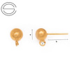 STWZ-6 Ball earring 6mm with loop SILVER 925 GOLD PLATED