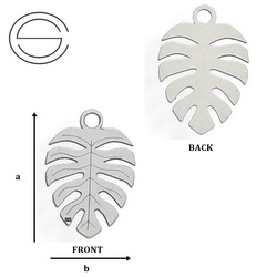 CL-302 Zawieszka MONSTERA 14 mm Srebro 925