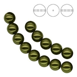 PRECIOSA 131-10-011 Round Pearl 10 mm DARK GREEN 1 pkg. = 50 pcs.