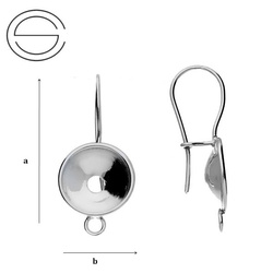 BZ-12A Closed earwires Silver 925