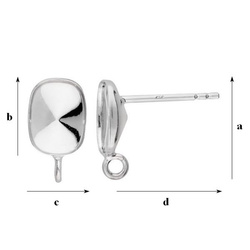 GWK-100/8 STUD EARRING FOR 4568 SILVER 925/GRAM