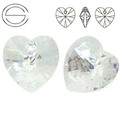 6228 MM 14 Swarovski Heart WHITE PATINA WHIPA