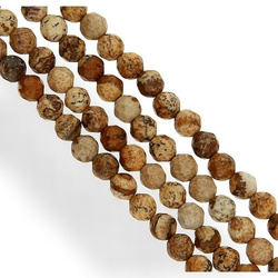 KN-RF-4,0 JAS Natural stone - round faceted - PICTURE JASPER