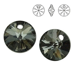 6428 MM 12 Swarovski XILION Disc SILVER NIGHT SINI