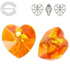 6228 MM 18 Swarovski Heart TOPAZ AB