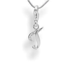 Srebrna zawieszka - charms - ALFABET - T - pr. 925