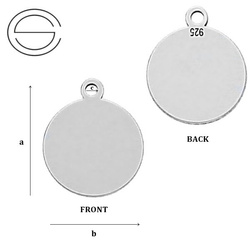 CL-274 Circle Pendant 10,0 mm Sterling Silver 925