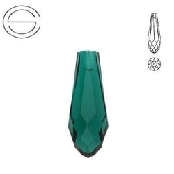 6530 MM 30 Swarovski Pure Drop EMERALD