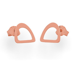 SZTrg-414 Stirrup earrings sterling silver 925 rose gold