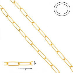 LRWZ-070 Łańcuszek 10 cm Srebro 925 POZŁACANE