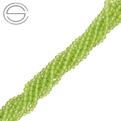 KN-RF-3,0 PER Natural stone - round faceted - PERIDOT - Strand