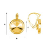 BAZ-73/10 Leverbacks for 1122 Rvoili 10mm (ss 47) - Earring Hooks - Sterling Silver 925 Gold Plated