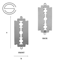 CL-449 RAZOR BLADE Pendant 29,4 mm Sterling Silver 925