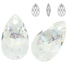 6106 MM 22 Swarovski Pear-shaped WHITE PATINA