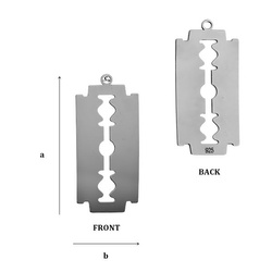 CL-450 RAZOR BLADE Pendant 29,3 mm Sterling Silver 925