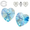 6228 MM 14 Swarovski Heart AQUAMARINE AB