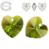 6228 MM 18 Swarovski Heart OLIVINE AB