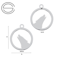CL-681 Zawieszka WILK - Srebro pr. 925