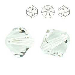 PRECIOSA 451-69-302 MC Rondelle Bead 6 mm CRYSTAL 1 pkg. = 10 pcs.