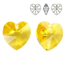 6228 MM 18 Swarovski Heart LIGHT TOPAZ