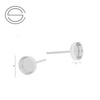 GMB-6 Stud Earrings - Base for pasting Sterling Silver 925