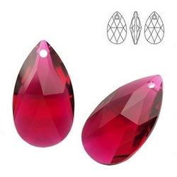 6106 MM 28 Swarovski Pear-shaped SCARLET