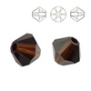 5328 MM 3 Swarovski XILION Bicone MOCCA