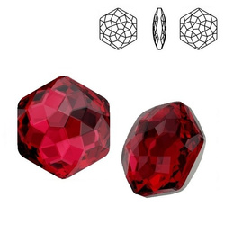 4683 MM 12 Swarovski Fantasy Hexagon SCARLET F