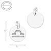 CL-581 LIBRA Zodiac Pendant 9,0 mm Sterling Silver 925