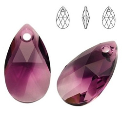 6106 MM 16 Swarovski Pear-shaped AMETHYST BLEND