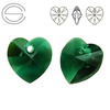 6228 MM 14 Swarovski Heart EMERALD